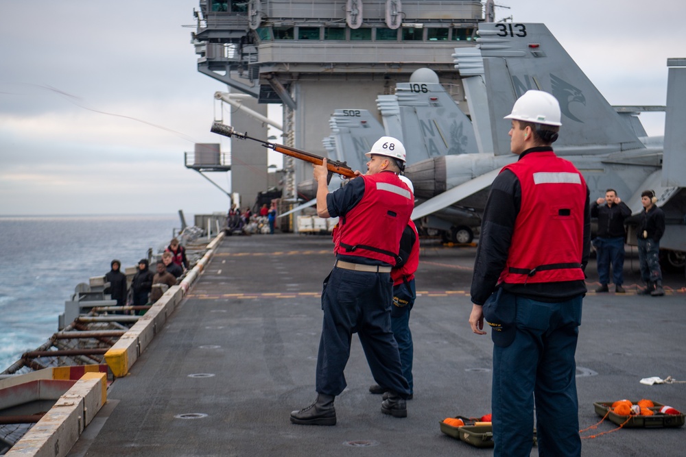 Nimitz Sailors Participate in a Replenishment-at-Sea