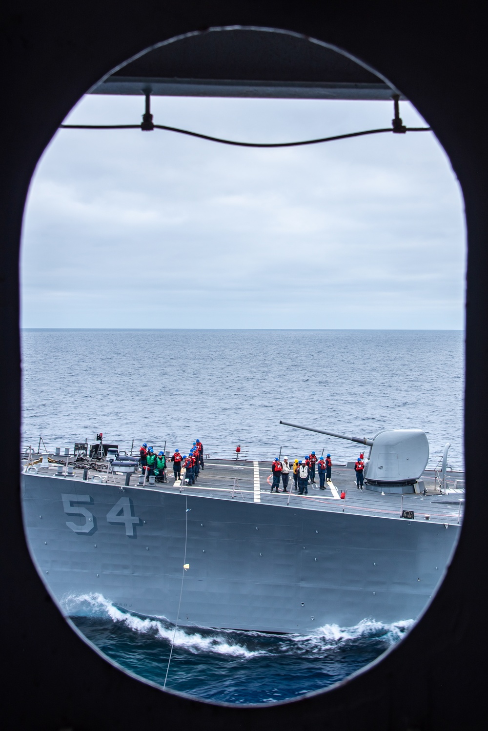 USS Curtis Wilbur Sails Alongside USS Nimitz