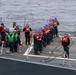 USS Curtis Wilbur Steams Alongside Nimitz