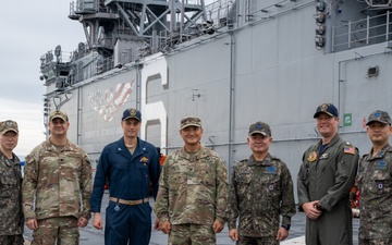 USS America (LHA 6) Hosts Republic of Korea Air Force Brig Gen. Kim Jung Soo, Combined Forces Command