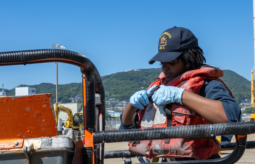 USS America (LHA 6) Sailors Conduct Preservation Maintenance