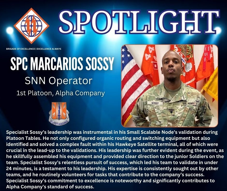 2d TSB Spotlight: Spc. Marcarios Sossy