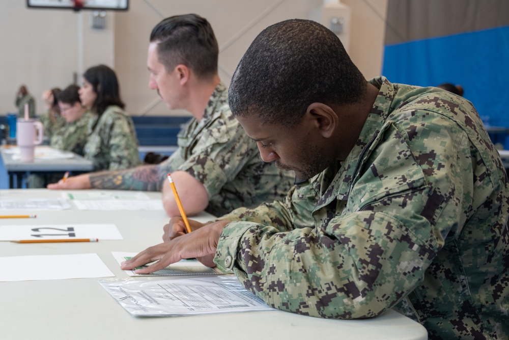 Camp Lemonnier Sailors Test for Advancement