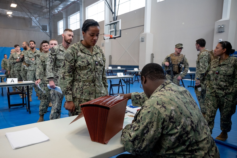 Camp Lemonnier Sailors Test for Advancement