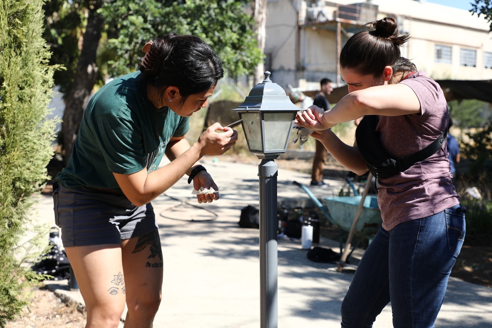 WSP ARG-24th MEU (SOC) Volunteers at the Theotokos Foundation in Limassol, Cyprus