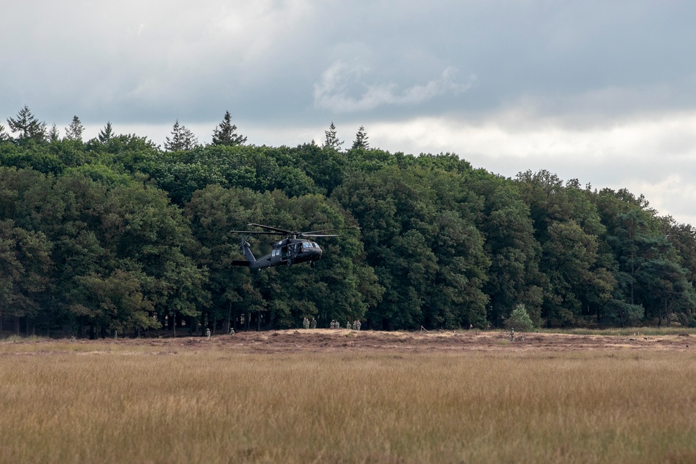 1st Air Cavalry Brigade rehearses air assault demonstration for Market Garden commemoration