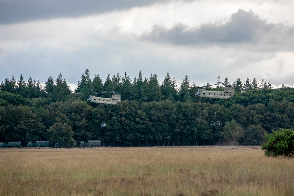 1st Air Cavalry Brigade rehearses air assault demonstration for Market Garden commemoration