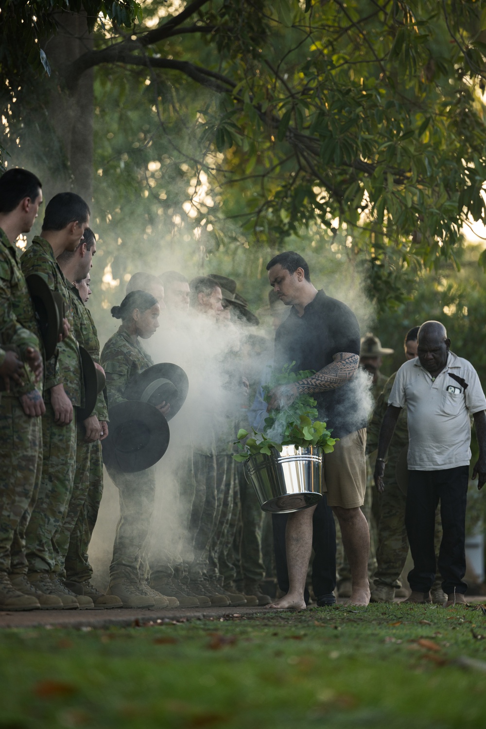 MRF-D 24.3 Marines, Sailors, ADF participate in Tiwi Island people, Larrakia people spiritual walk, cleansing ceremony