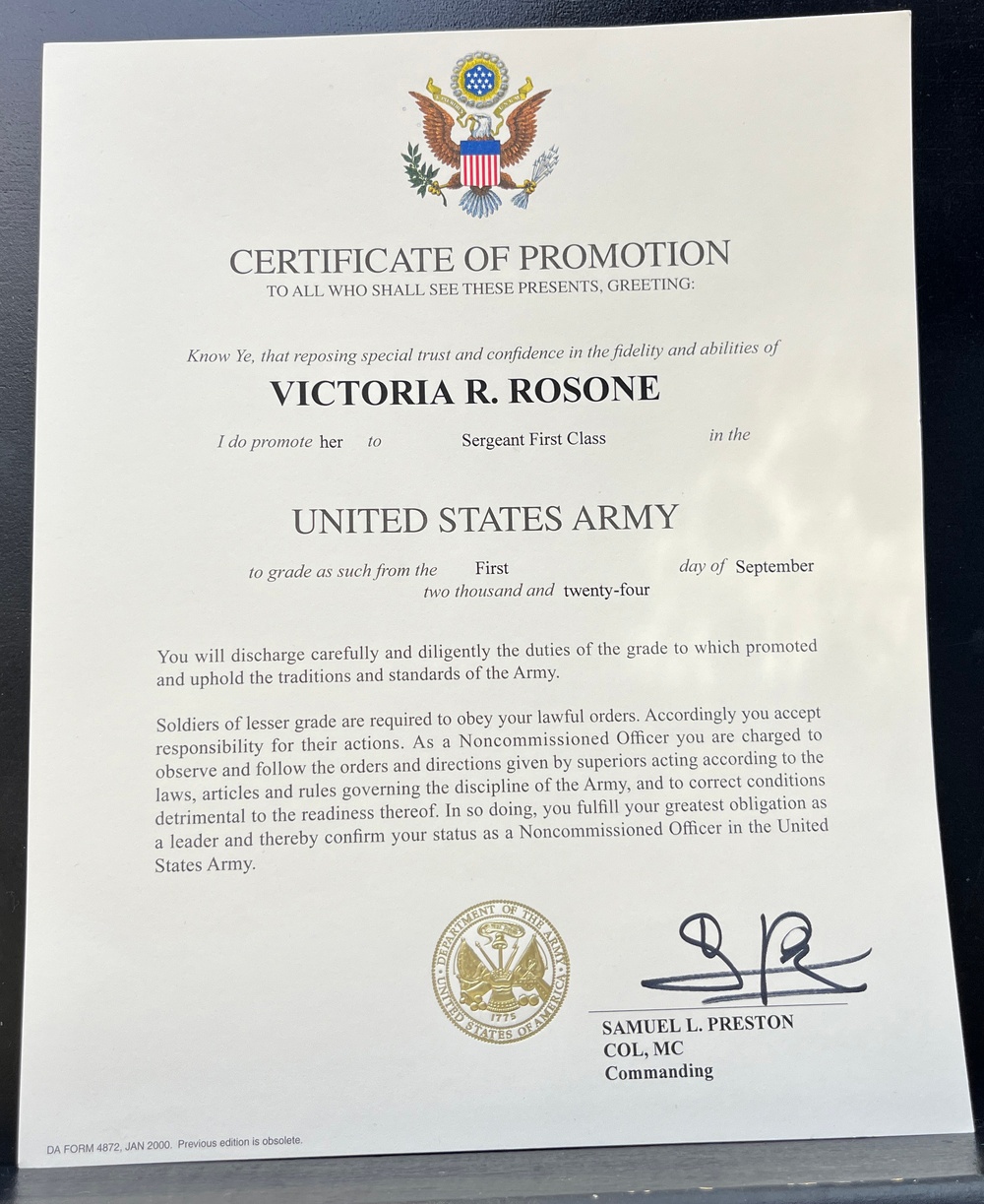 BACH Conducts Promotion Ceremony