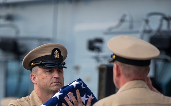 Senior Chief Aviation Ordnanceman Celebrates Retirement Ceremony Aboard USS Tripoli