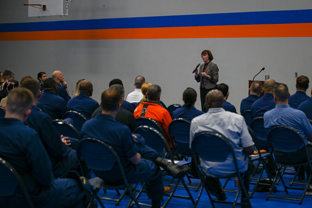 Strengthening Service Culture talk at Coast Guard Yard