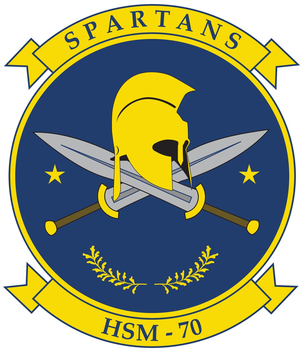 HSM-70 Spartans Logo Seal Patch 4k