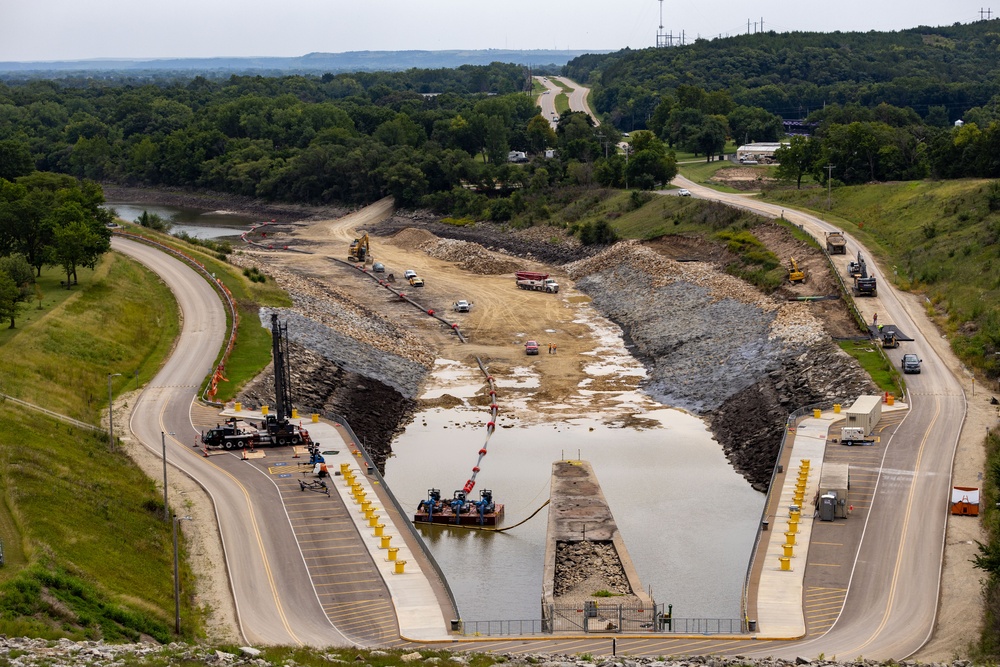 After a 2020 inspection, Tuttle Creek Dam dewaters outlet channel to undergo massive repairs that reduces risk of spillway erosion and downstream flooding