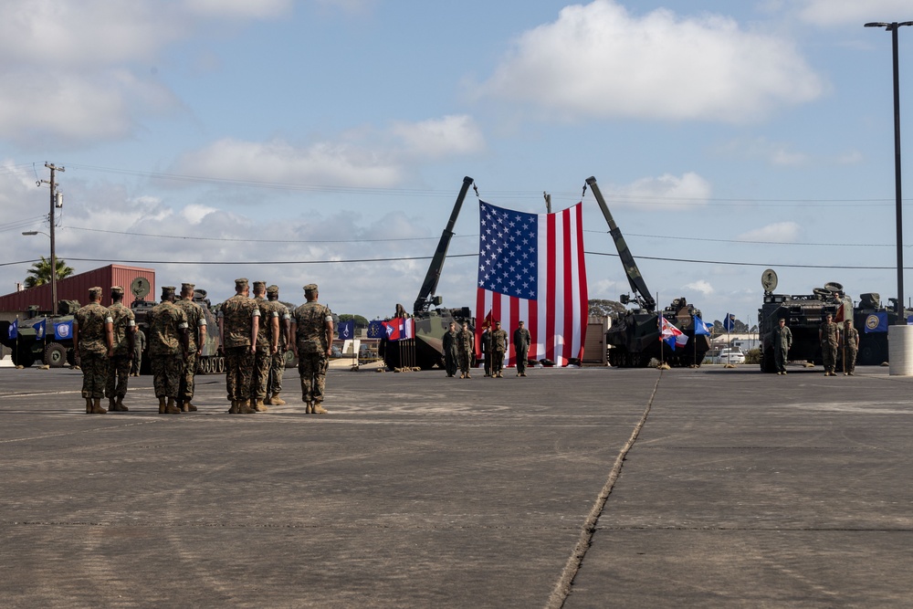 3rd AA Bn. hosts AAV sunset ceremony