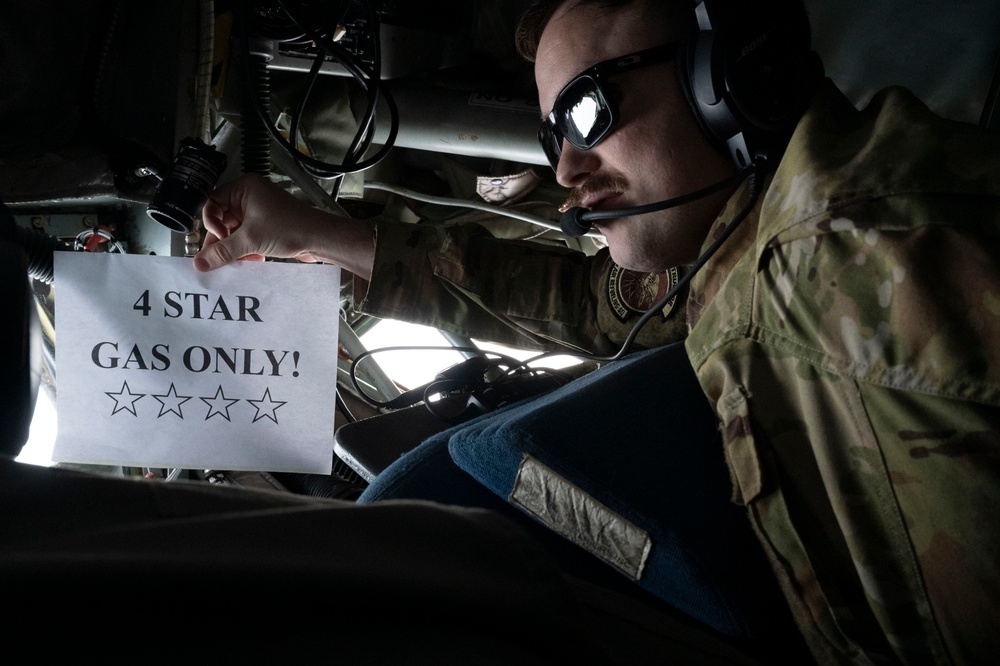 350th ARS Refuels Gen. Jacqueline Van Ovost During Fini-Flight