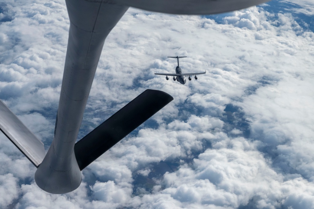 350th ARS Refuels Gen. Jacqueline Van Ovost During Fini-Flight