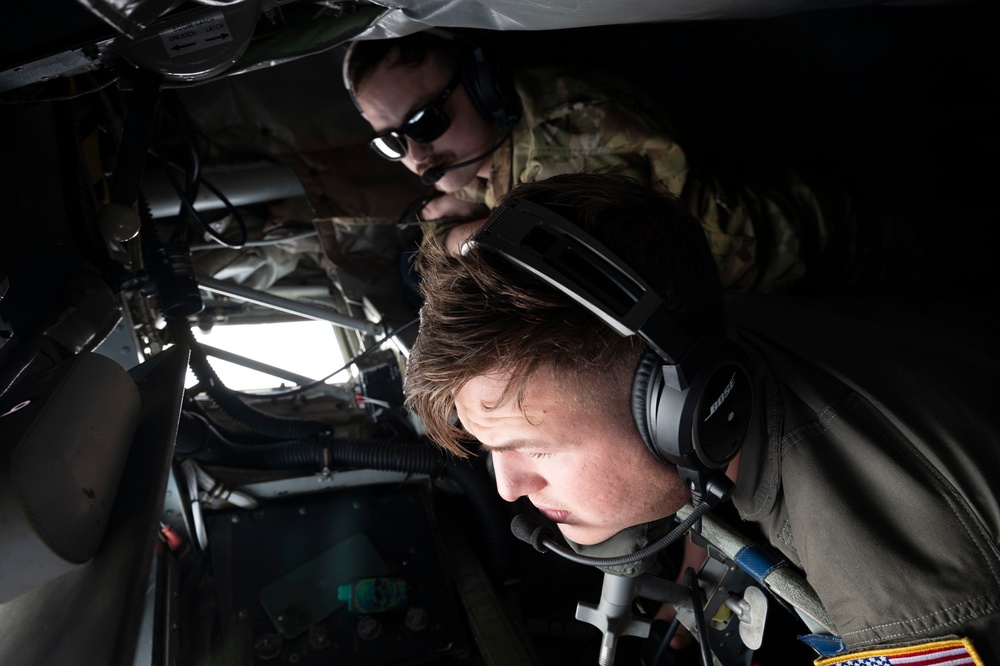 350th ARS Refuels Gen. Jacqueline Van Ovost During Fini-Flight