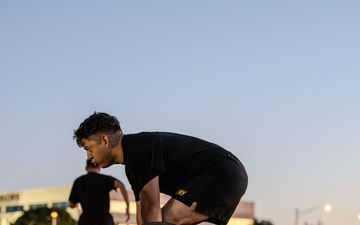 1st Medical Brigade, 13th Armored Corps Sustainment Command performs CrossFit for Physical Training