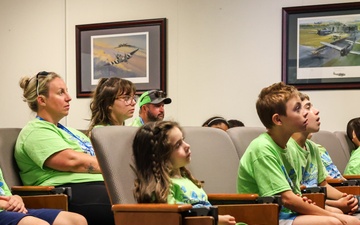 Kids and staff with the Mays Landing’s Best Summer Camp and After School program visit the 177th Fighter Wing