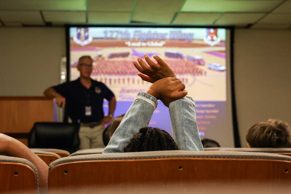 Kids and staff with the Mays Landing’s Best Summer Camp and After School program visit the 177th Fighter Wing