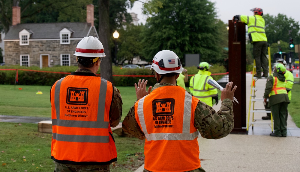 From Planning to Practice: Officials Observe Critical Levee Installation