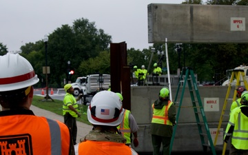 Command Team Oversees Crucial Flood Barrier Installation in DC