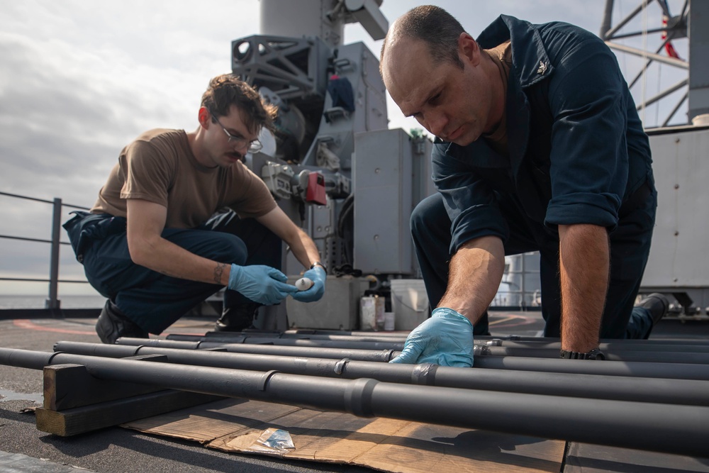 Sailors Conduct CIWS Maintenance