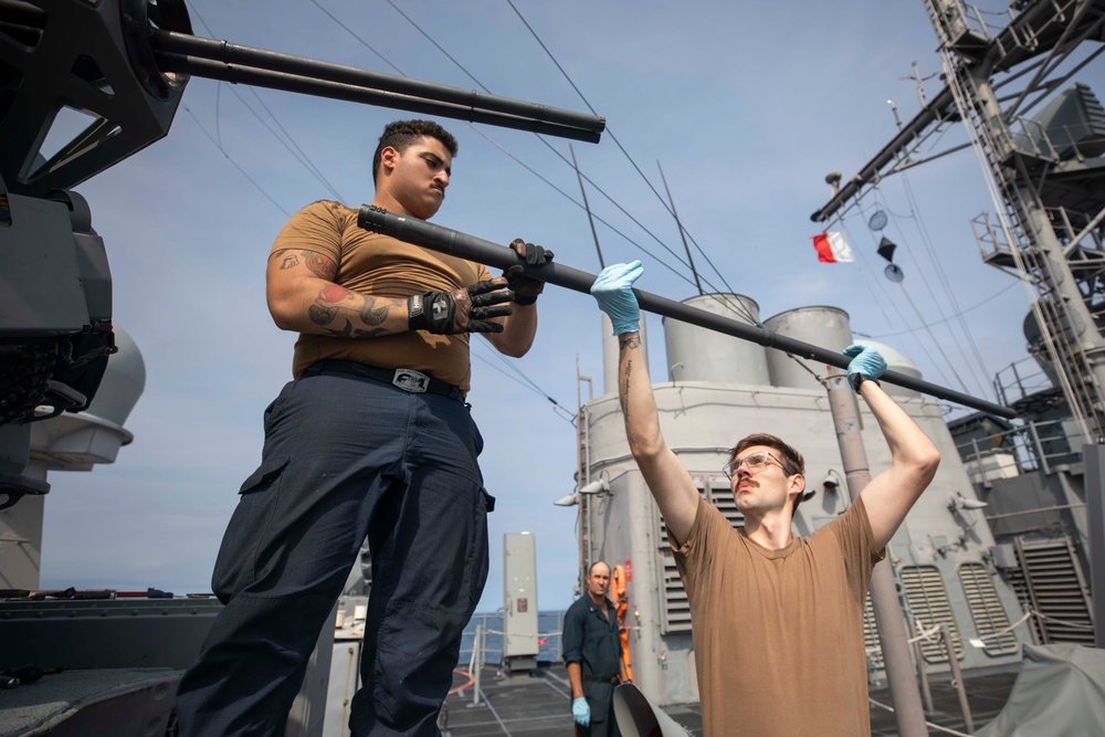 Sailors Conduct CIWS Maintenance