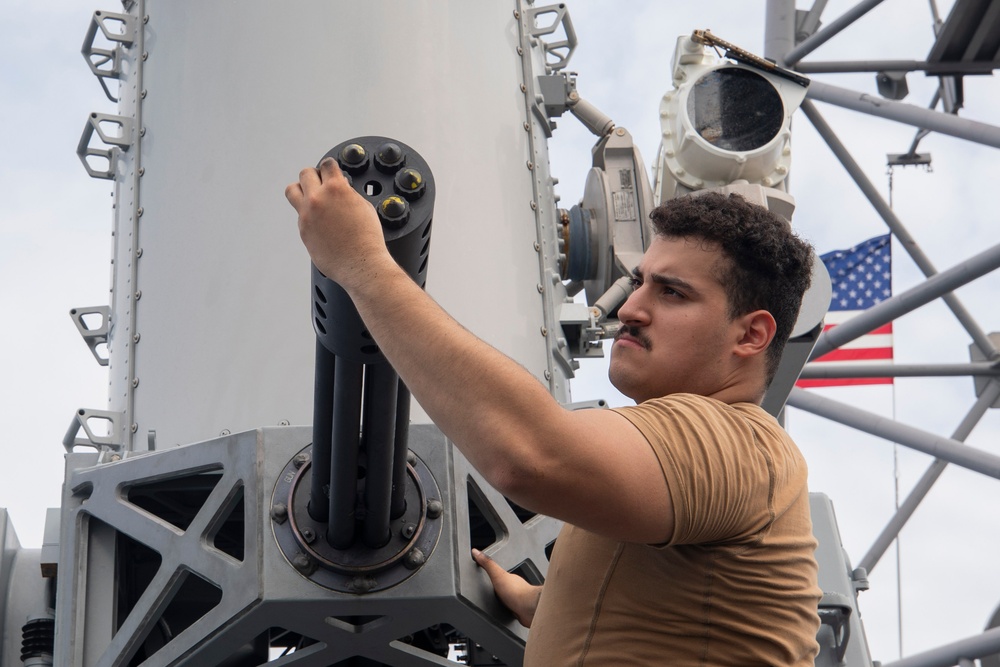 Sailors Conduct CIWS Maintenance
