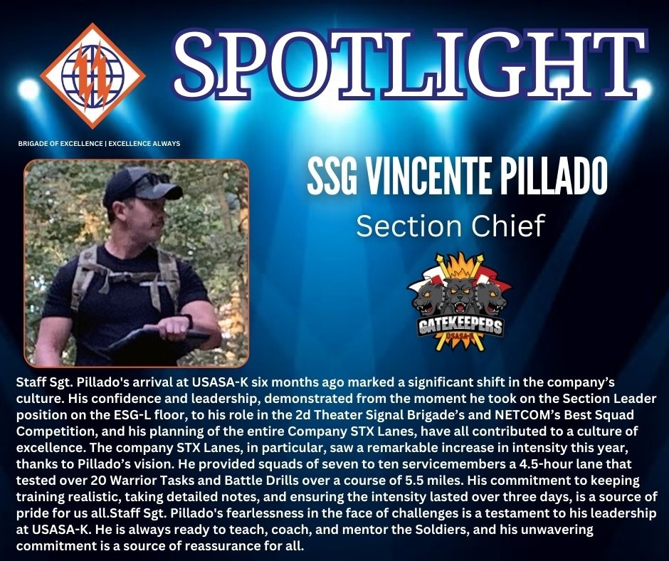 2d TSB Spotlight: Staff Sgt. Vincente Pillado