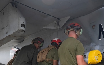 Marines conduct ordnance loading exercise with F/A-18s in Iwakuni, Japan