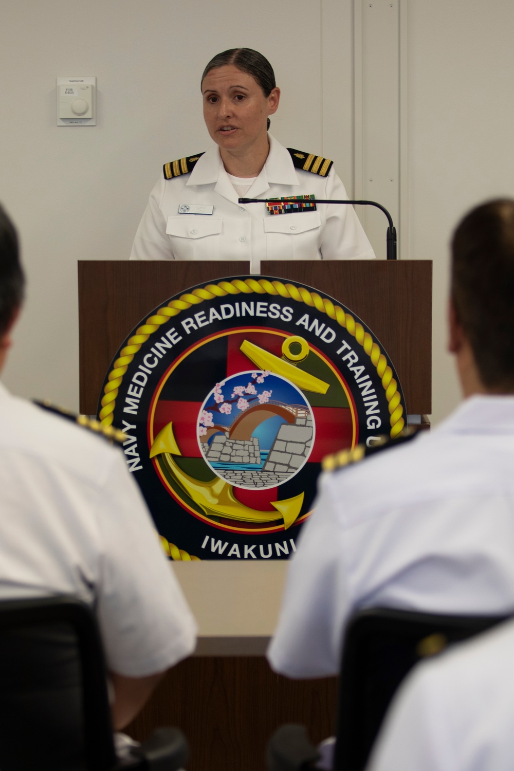 JMSDF Kure Hospital members tour the Naval Family Branch Clinic at MCAS Iwakuni