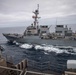 USS Curtis Wilbur Steams Alongside Nimitz