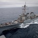 USS Curtis Wilbur Steams Alongside Nimitz