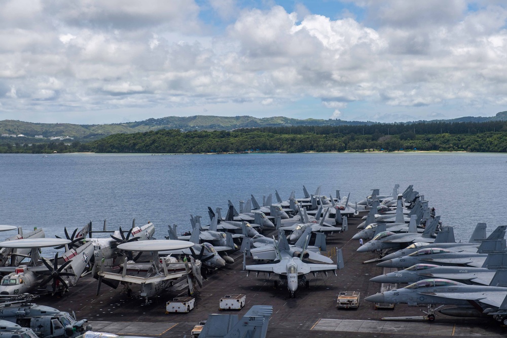 Theodore Roosevelt Arrives in Guam During Brief Stop for Parts