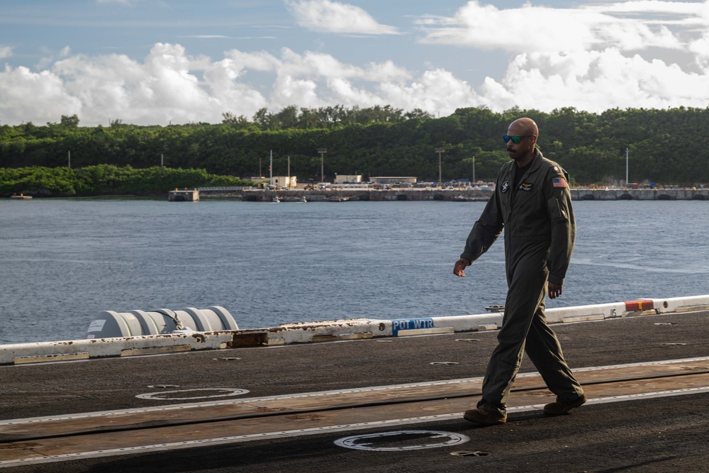 Theodore Roosevelt Departs Guam