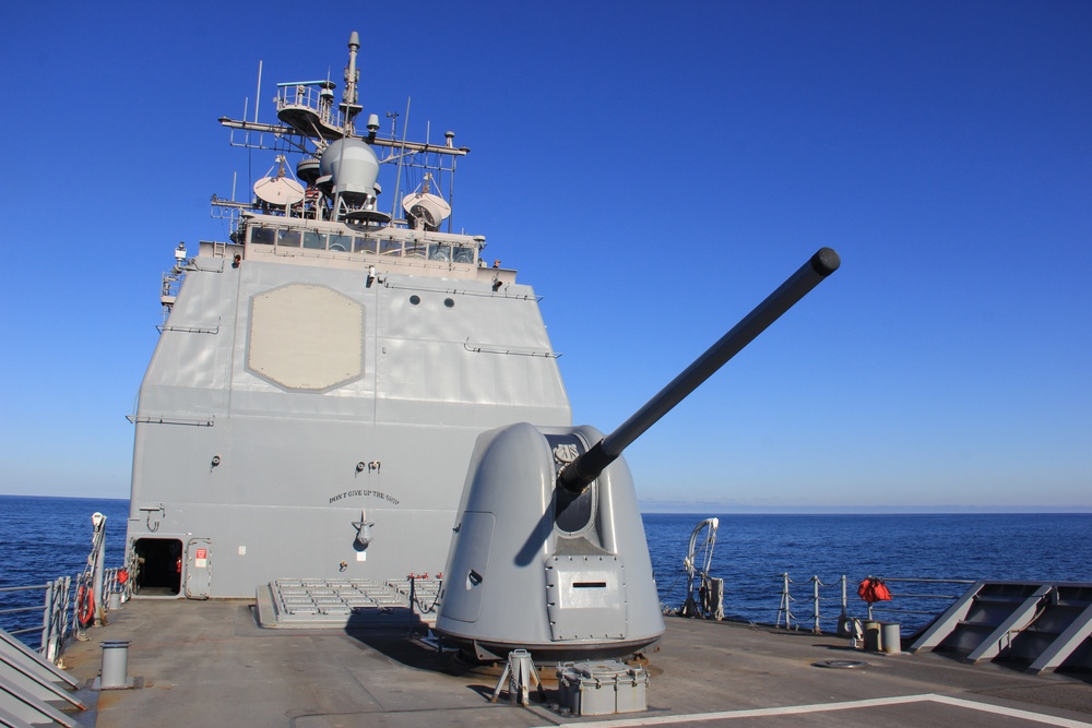 USS Lake Erie (CG 70) operates in the Northern Pacific Ocean