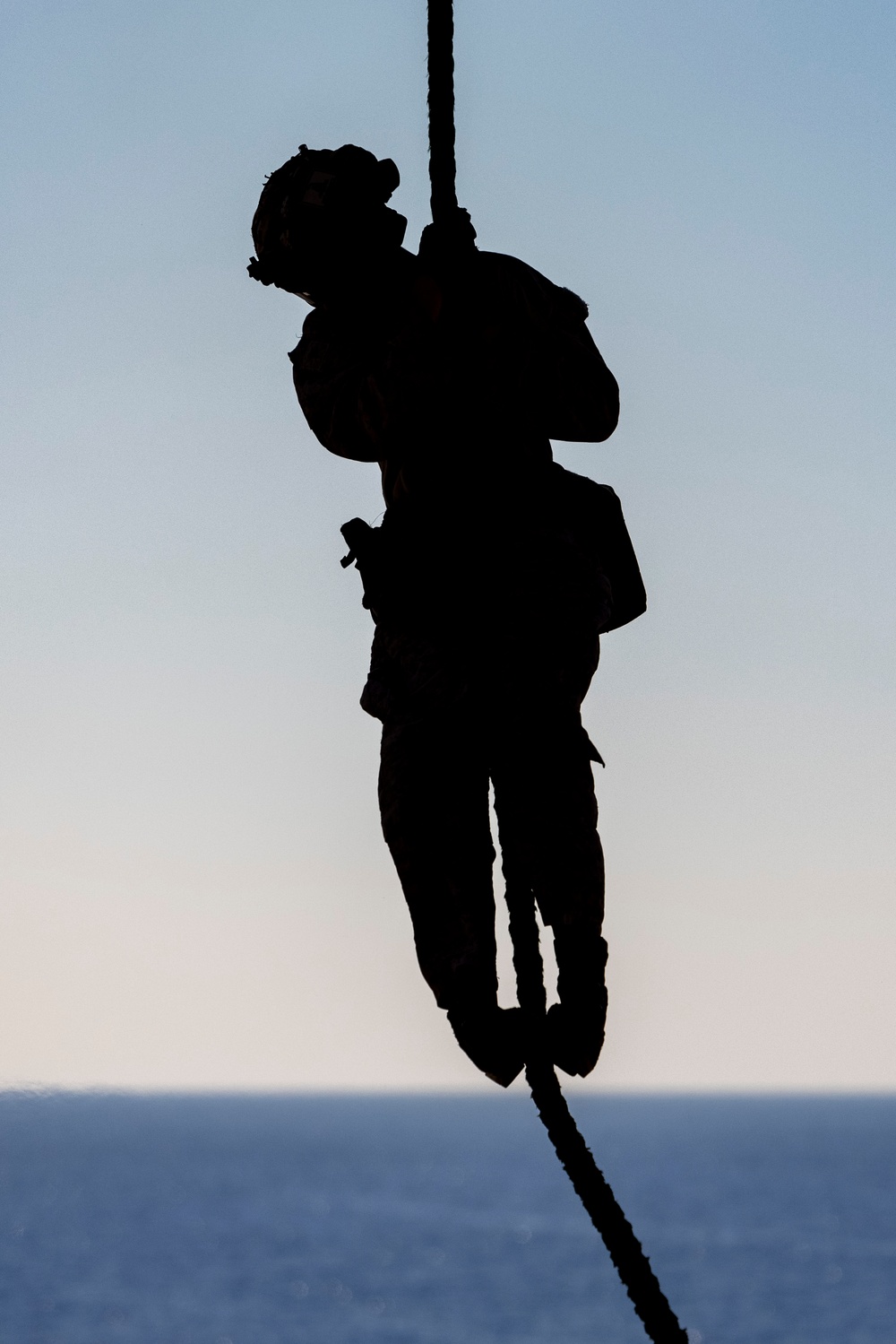 BLT 1/8, 24th MEU (SOC) Helo Fast Rope on USS Wasp (LHD 1)