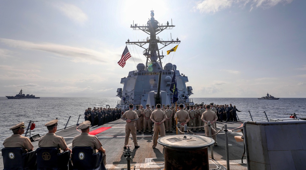 USS Dewey (DDG 105) Conducts Chief Petty Officer Pinning Ceremony While Operating in the Timor Sea