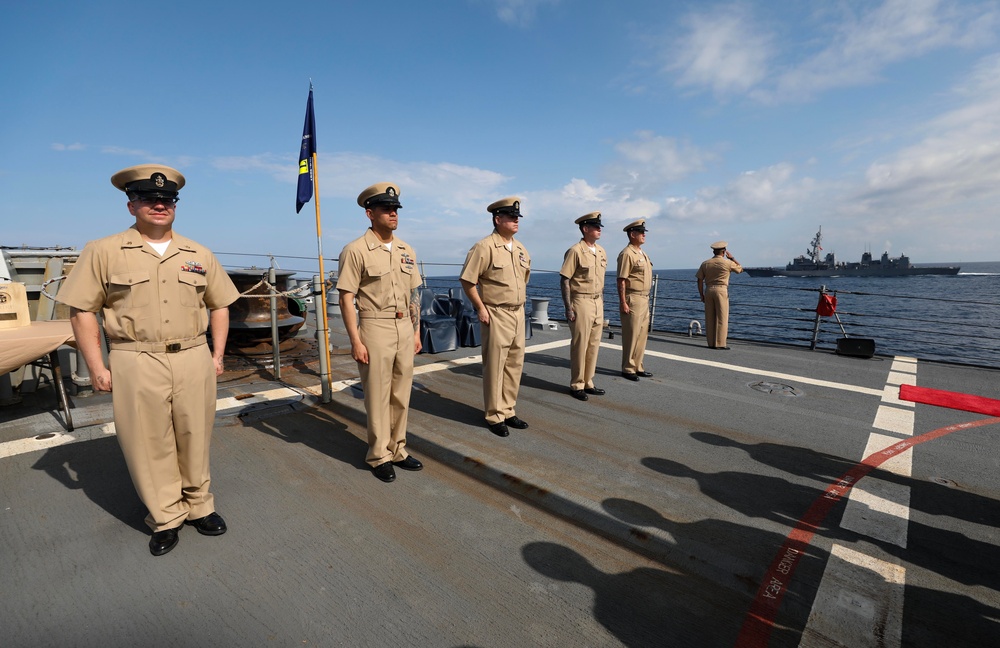 USS Dewey (DDG 105) Conducts Chief Petty Officer Pinning Ceremony While Operating in the Timor Sea