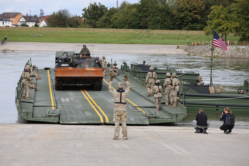 21st Theater Sustainment Command crosses the Danube