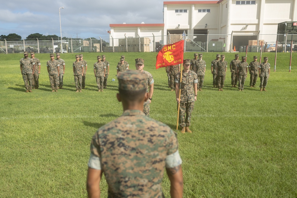 CLB-31 Standup Ceremony, Combat Logistics Company Bravo and Headquarters Company