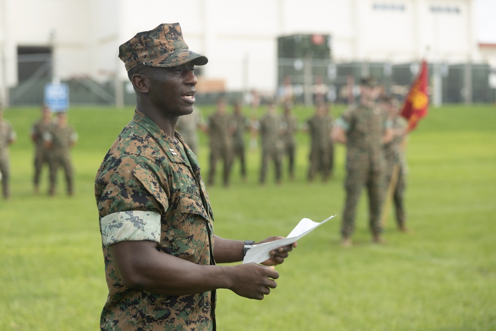 CLB-31 Standup Ceremony, Combat Logistics Company Bravo and Headquarters Company