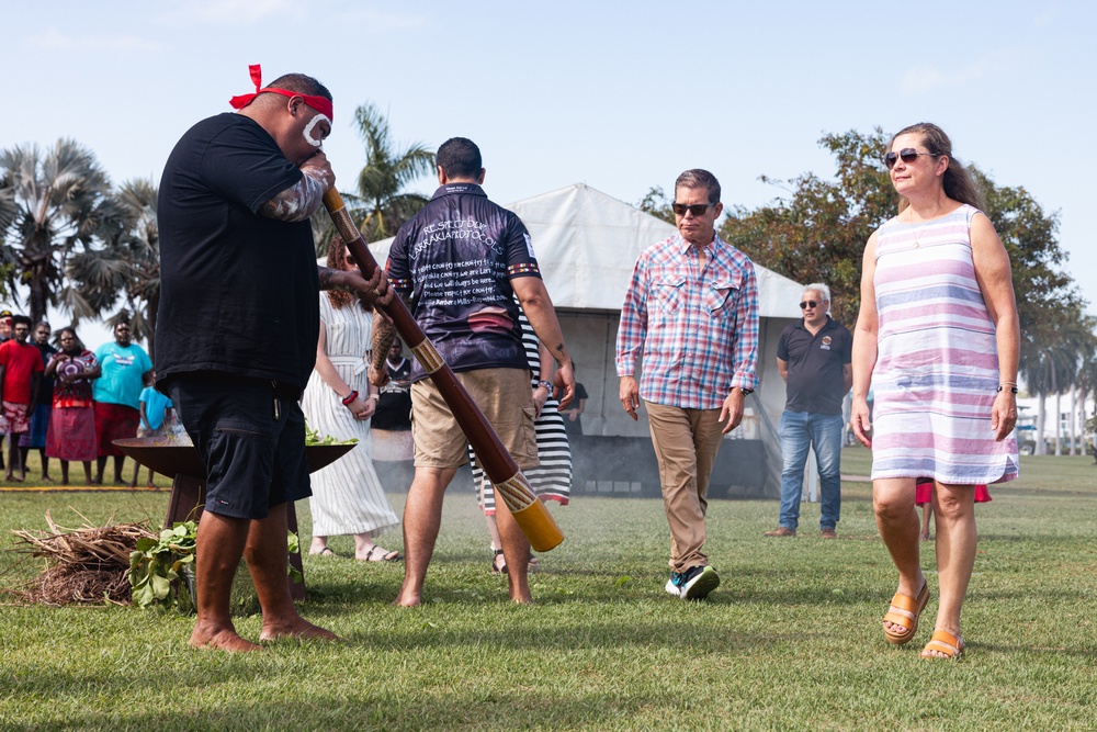 U.S. Marines, families of fallen, ADF participate in Tiwi Island and Larrakia people healing ceremony in Darwin