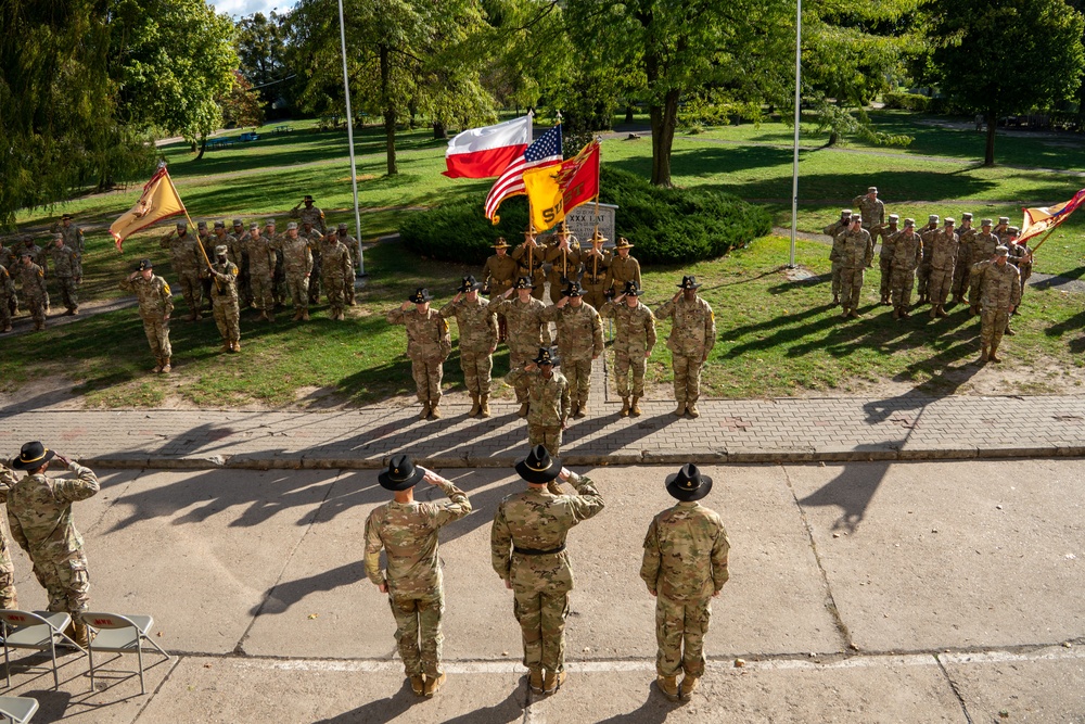 1st Cavalry Division Sustainment Brigade conducts change of command ceremony in Poland