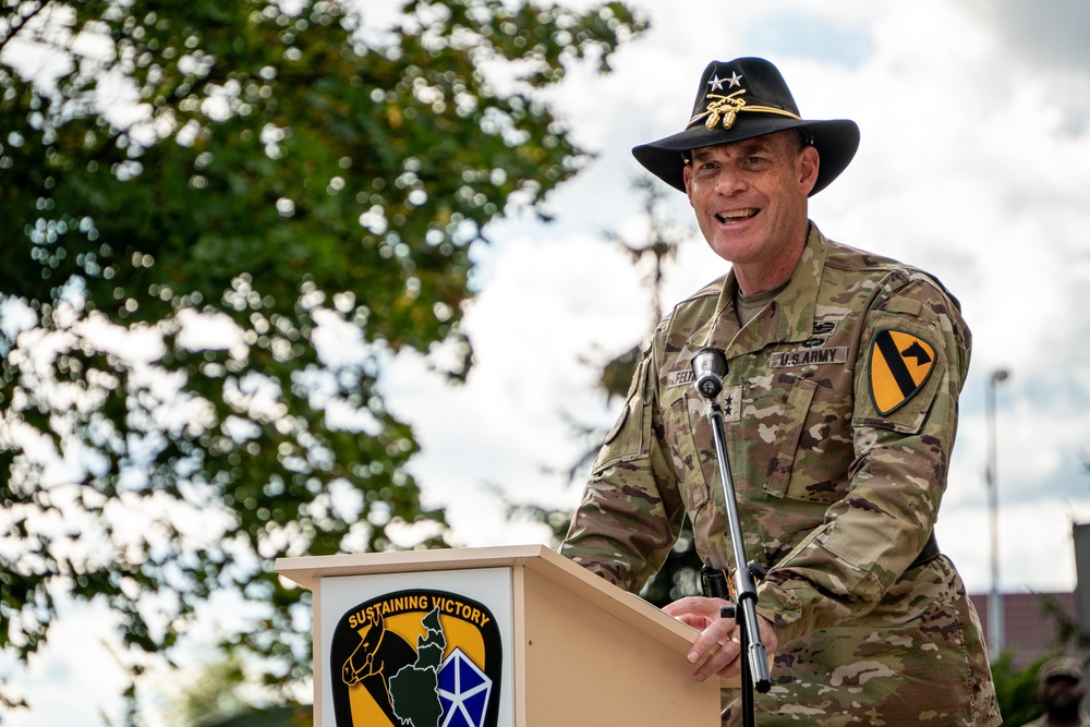 1st Cavalry Division Sustainment Brigade conducts change of command ceremony in Poland