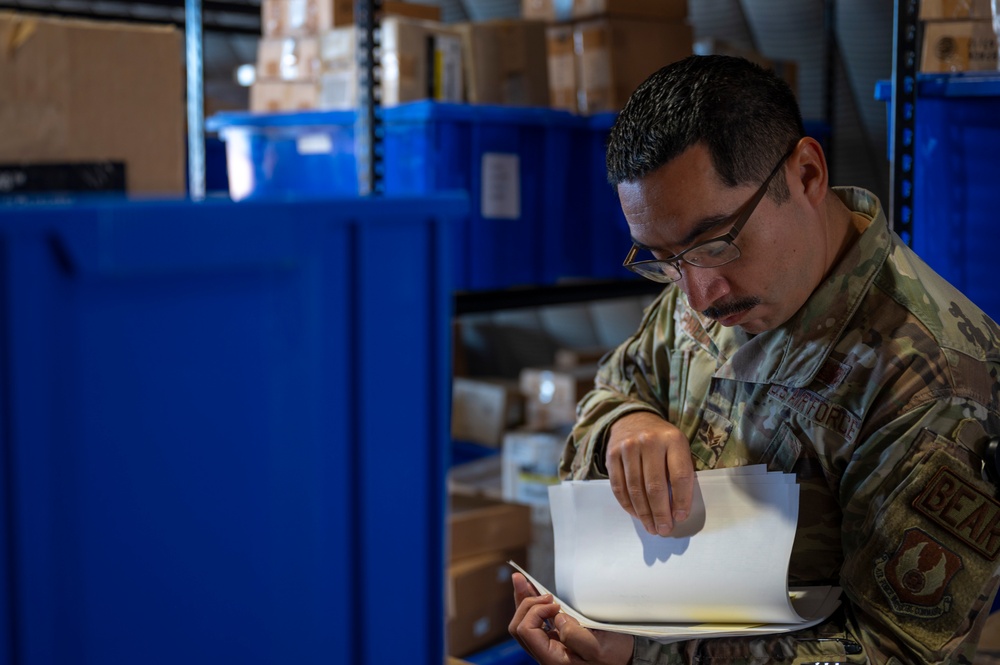 635th MMSS Airmen keep inventory for BEAR Base