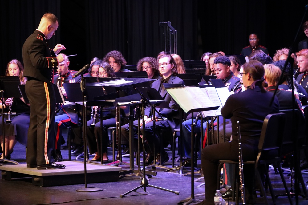 The 2nd Marine Aircraft Wing Band collaboration concert with East Carolina University Band