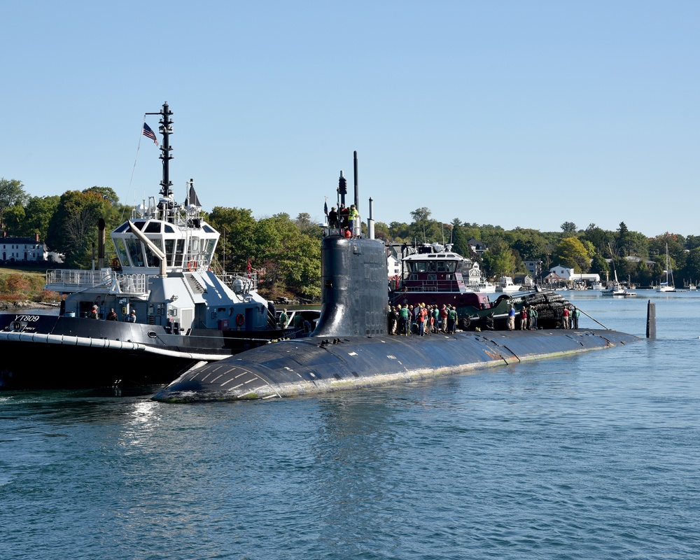 USS Washington (SSN 787) Arrives at Portsmouth Naval Shipyard