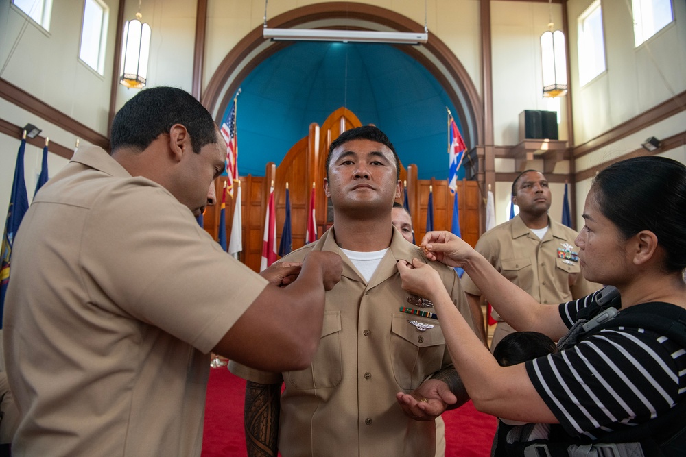 Naval Station Guantanamo Bay pins chiefs during Chief Petty Officer Pinning Ceremony